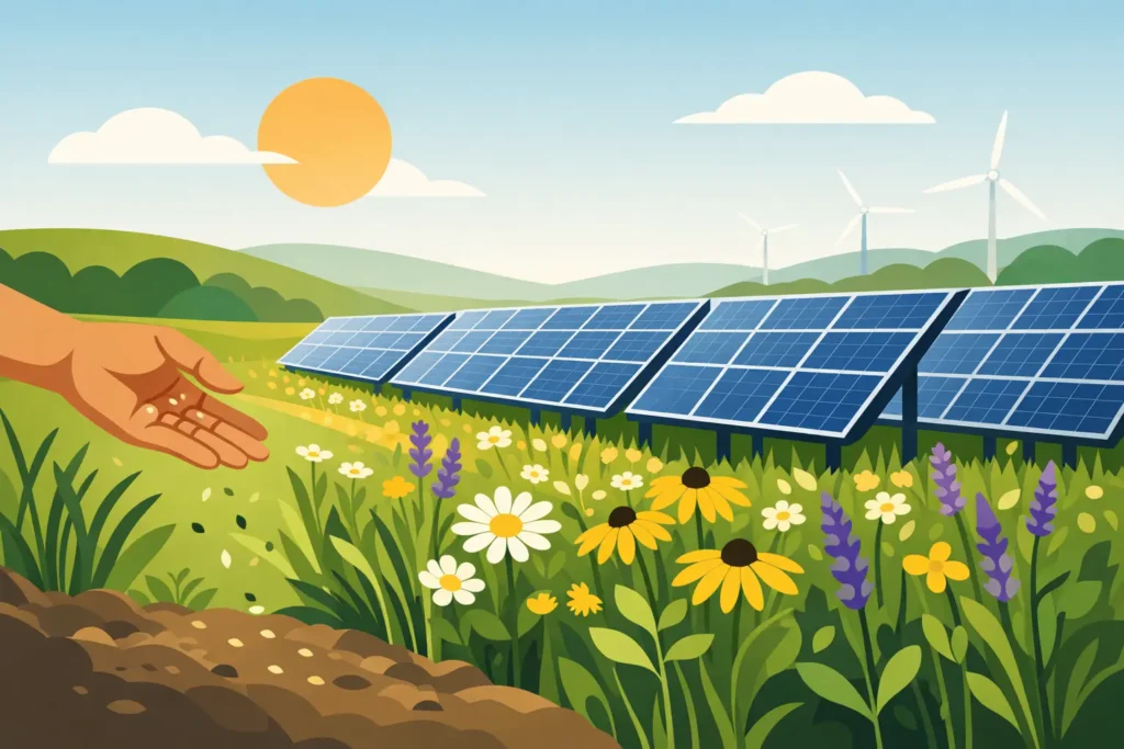 Solar Farm Seed Mix for Reliable Establishment