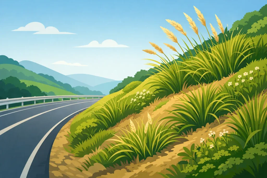 Best Grasses for Roadside Slopes That Hold